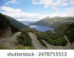 Garibaldi Pass in the eastern half of Isla Grande de Tierra del Fuego in Tierra del Fuego archipelago,  Argentina. Tierra del Fuego is divided between Chile and Argentina