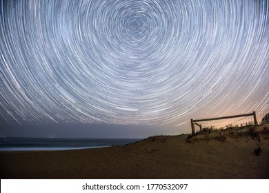 Garie Beach Star Trails looking at the south pole pivot point
