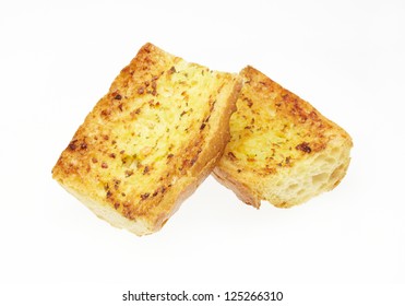 Garlic Bread Isolated On A White Background