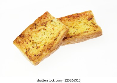 Garlic Bread Isolated On A White Background