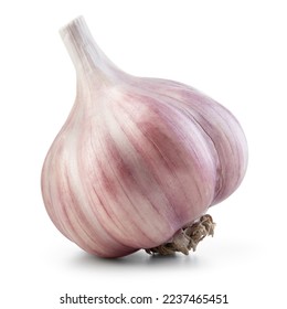 Garlic bulb isolated. Garlic bulb on white background. Unpeeled garlic bulb with clipping path. Full depth of field. - Shutterstock ID 2237465451