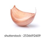 Garlic clove isolated on white background with clipping path.