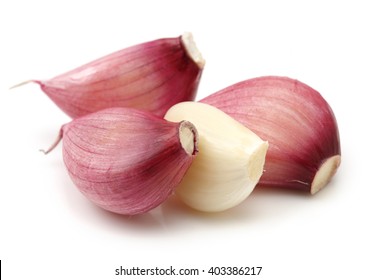 Garlic Clove Isolated On White.