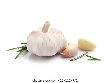 Garlic Cloves Isolated On White Background