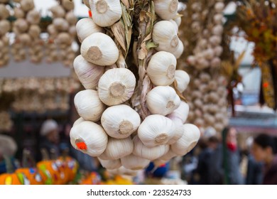 Garlic Cloves at a Market
