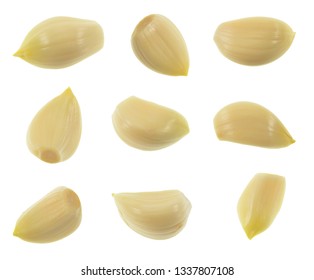 Garlic. Group isolated on white background. - Shutterstock ID 1337807108