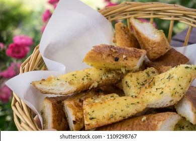 Garlic and herb bread baguette