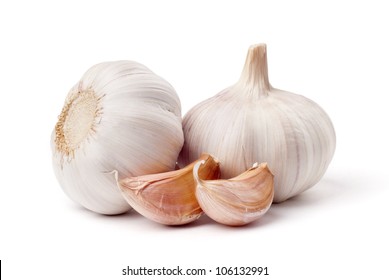 Garlic isolated on white background - Shutterstock ID 106132991