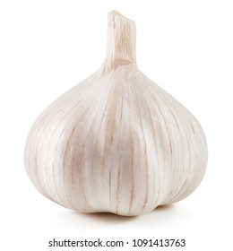Garlic Isolated on white background Clipping Path - Shutterstock ID 1091413763