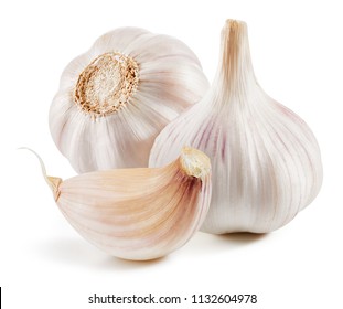 Garlic Isolated on white background - Shutterstock ID 1132604978