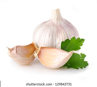 Garlic Isolated On White Background