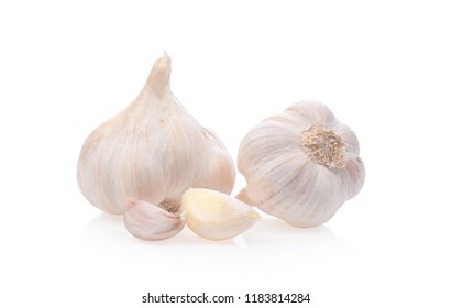 Garlic On White Background