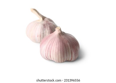 Garlic On White Background