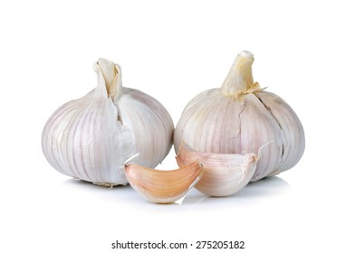 Garlic On White Background