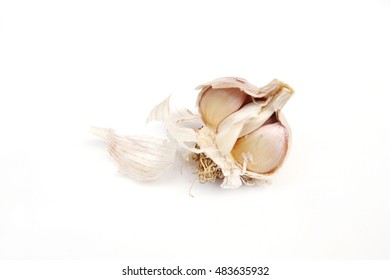 Garlic On White Background