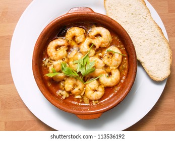 Garlic Prawns  With Bread