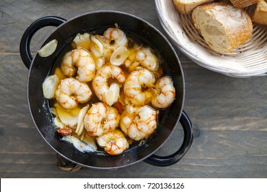 Garlic Prawns, Traditional Spanish Tapas