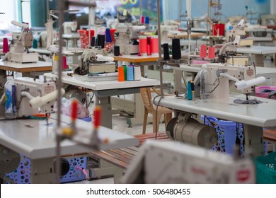 Garment Factory With No People And Many Tailoring Tools