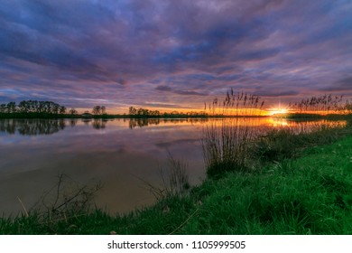 Garonne river sunset