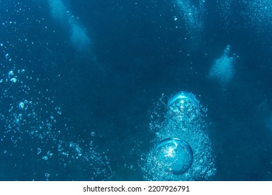 Gas Bubbles Underwater Pipeline Gas Leaking Like The Nord Stream In Baltic Sea