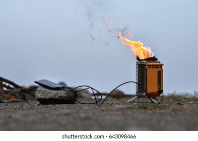 Gas Burner Charges The Phone