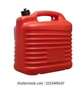 Gas Can. Red Fuel Canister.