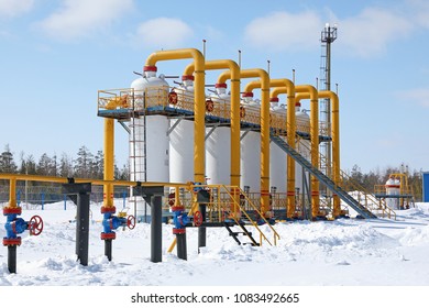 Gas Compressor Station On A Sunny Day