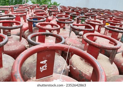gas cylinders in warehouse for sale.