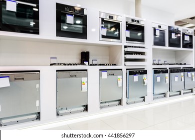 Gas And Electric Ovens And Other Home Related Appliance Or Equipment In The Retail Store Showroom