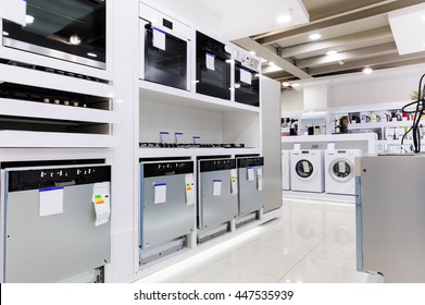 Gas And Electric Ovens And Other Home Related Appliance Or Equipment In The Retail Store Showroom