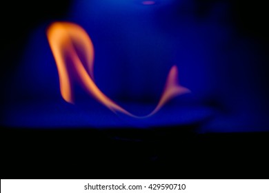 Gas Fire,Gas burning abstract background.Burning gas on the kitchen gas stove.