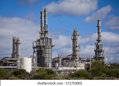 A gas fractionation plant, Australia. Industrial processing plant. Fossil Fuel, Environmental Challenge.