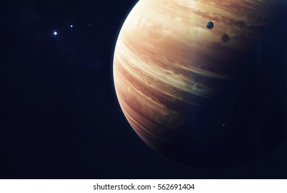 Gas giant planet. Beauty of deep space. Billions of galaxies in the universe. Elements of this image furnished by NASA