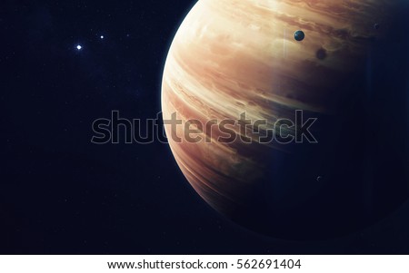 Gas giant planet. Beauty of deep space. Billions of galaxies in the universe. Elements of this image furnished by NASA