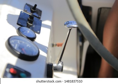 Gas Handle On A Sailing Yacht