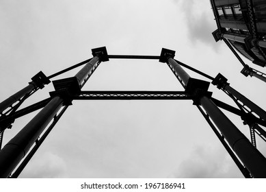 Gas Holder With Overcast Sky