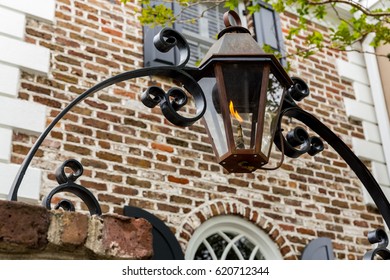 Gas Lantern Archway Porch Lights.