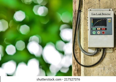 Gas Leak Detector On Nature Background