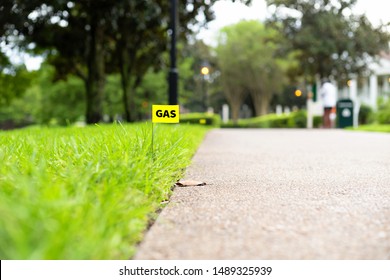 Gas Line Stake Flag Buried Underground Utility