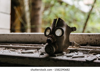 Gas Mask In Chernobyl, Ukraine