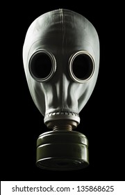 Gas Mask Isolated On Black