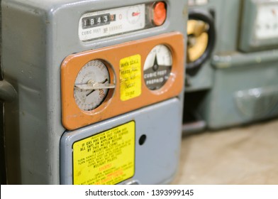 Gas Meter From 1960s And 1970s.
