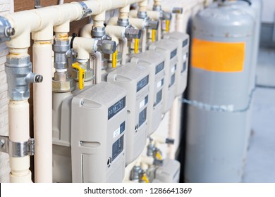 Gas Meter Of Apartment House