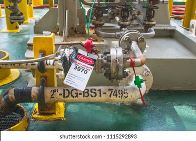 Gas Process Valve Isolation Lock Out Tag Out,Lock Closed,Lock Open,Safety.