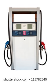 Gas Pump Nozzles On White Background