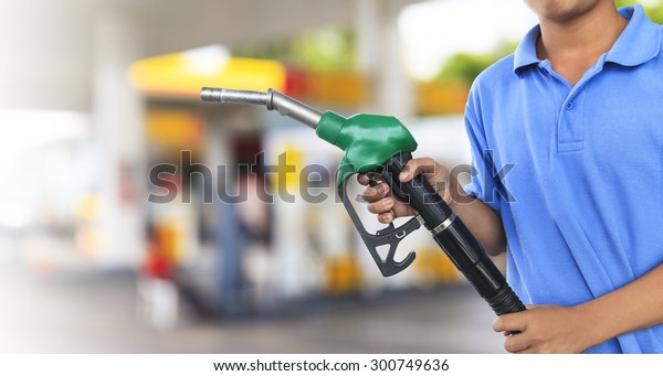Gas pump for
refueling car on gas
station