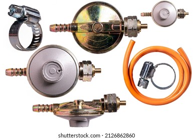 Gas Regulator, Hose And Fittings For The Installation Of A Household Gas Cylinder. 