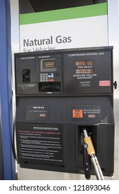 Gas Station Fuel Pump With Natural Gas For Vehicles