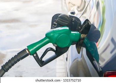 Gas Station. Fuel Pump.Colorful Petrol Pump Filling Nozzles.