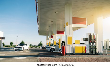 Gas station on the highway - Shutterstock ID 1765805546